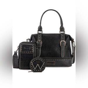 Wrangler Doctor Bag Handbag 3pc Matching Set New With Tags!